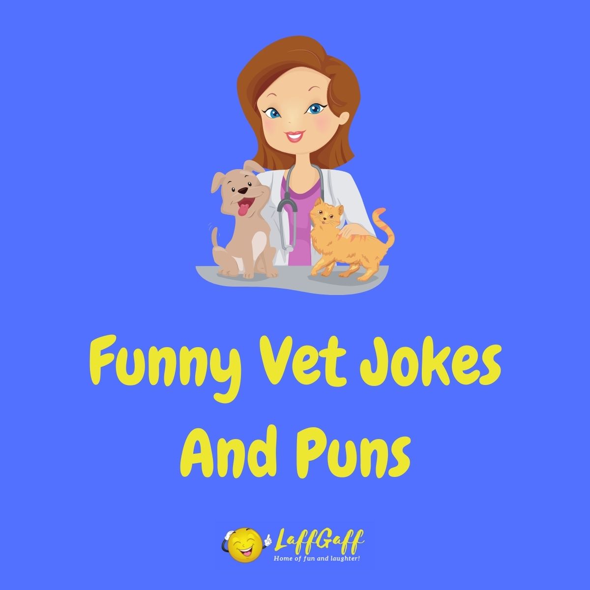 Featured image for a page of funny vet jokes and puns.