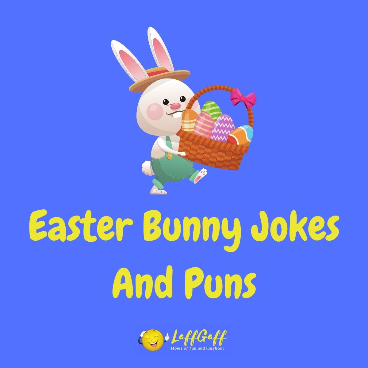 Featured image for a page of funny Easter Bunny jokes and puns.