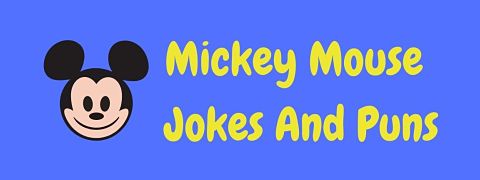 Header image for a page of funny Mickey Mouse jokes and puns.