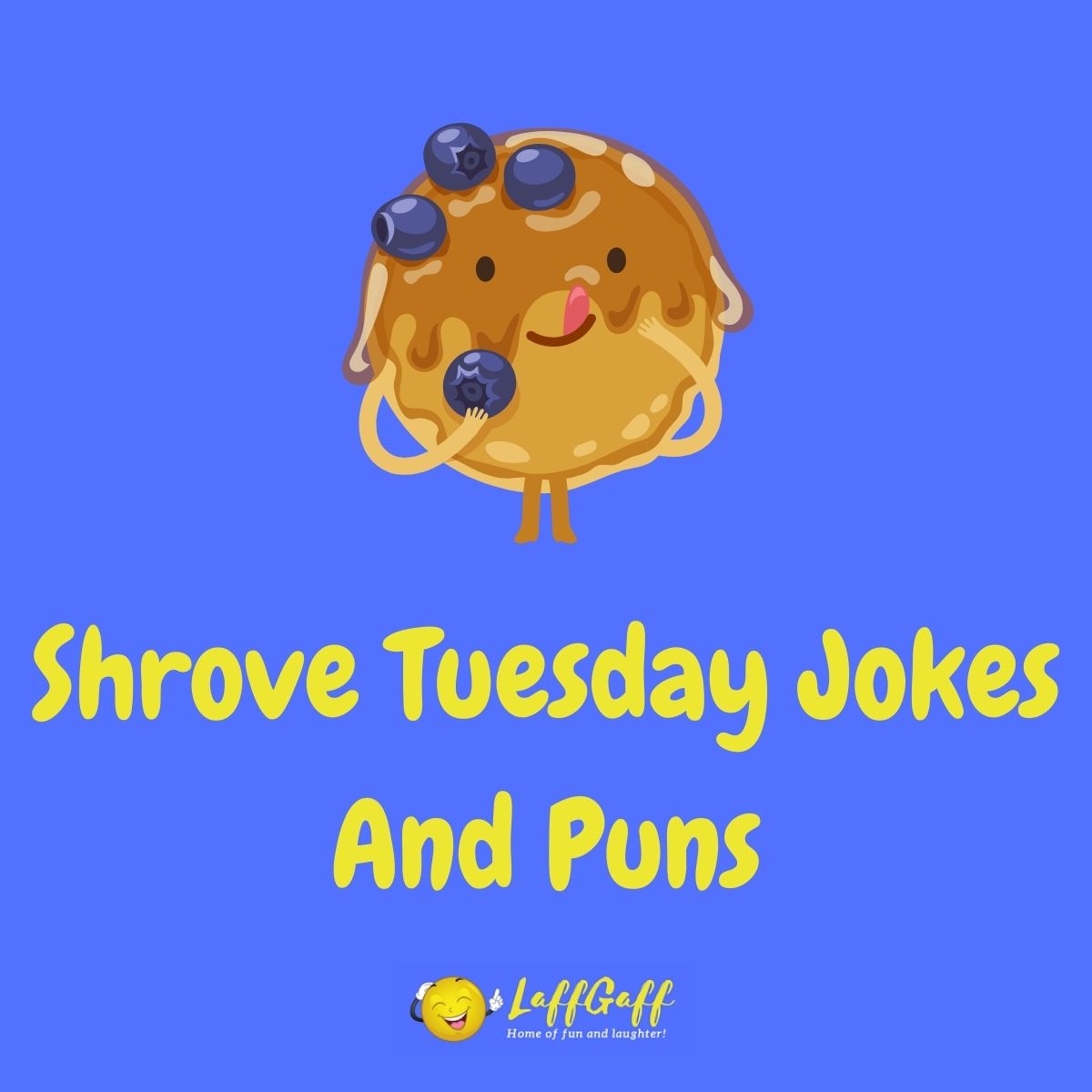 Featured image for a page of funny Shrove Tuesday jokes and puns.