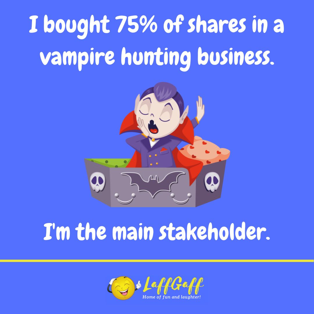 Vampire hunting business from LaffGaff.