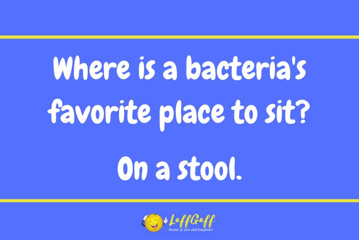 Bacteria seat joke from LaffGaff.