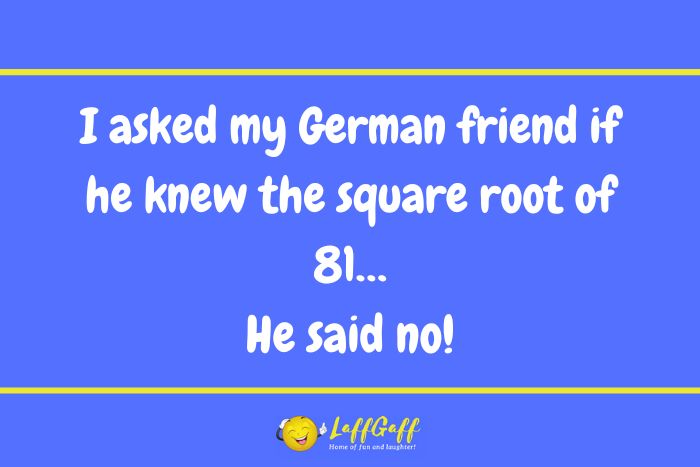 German math joke from LaffGaff.