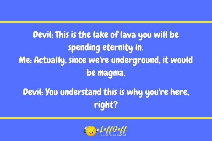 Lava lake joke from LaffGaff.