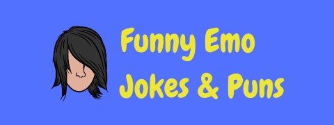 Header image for a page of funny emo jokes and puns.