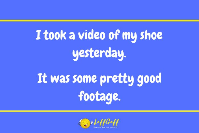 Shoe video joke from LaffGaff.