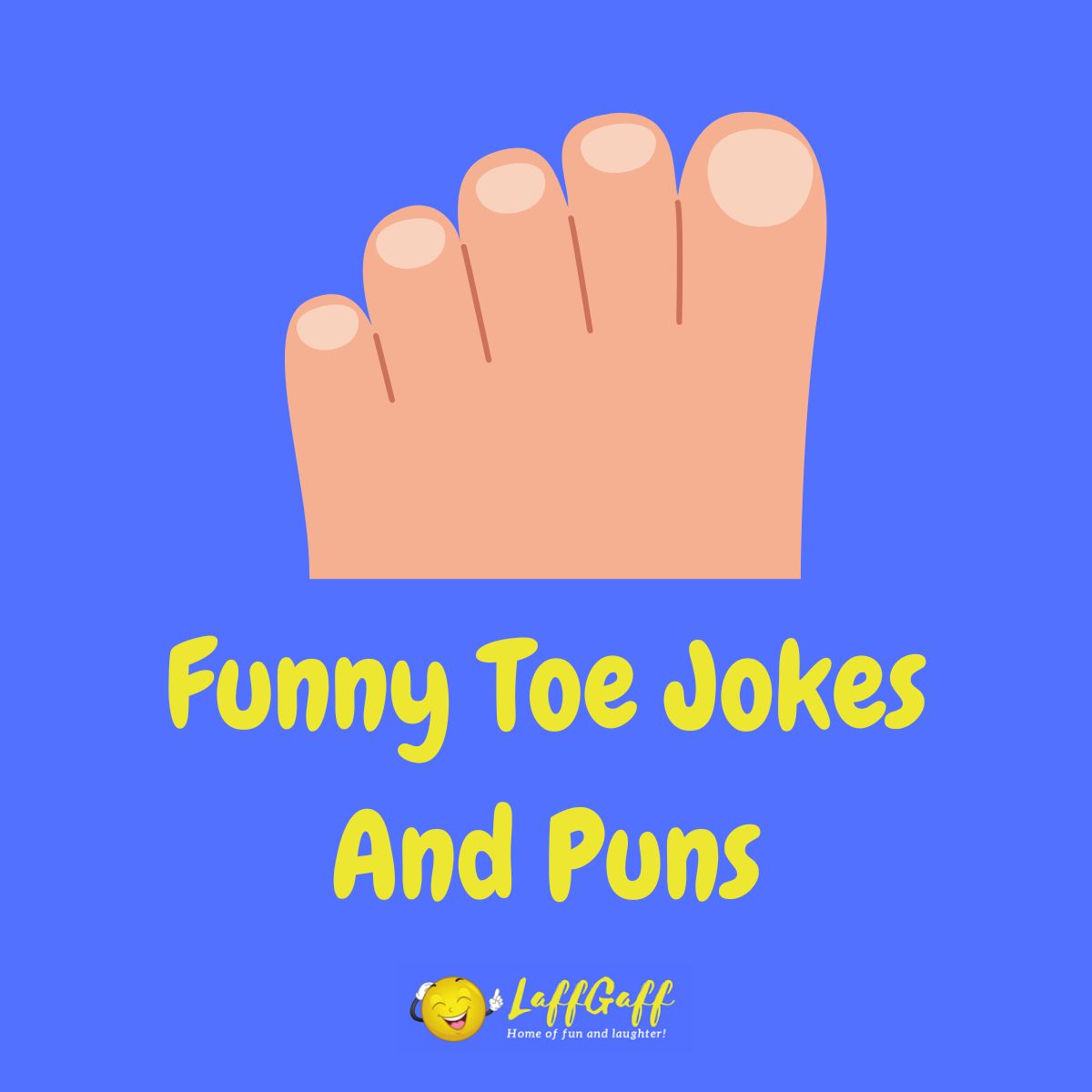 Featured image for a page of funny toe jokes and puns.