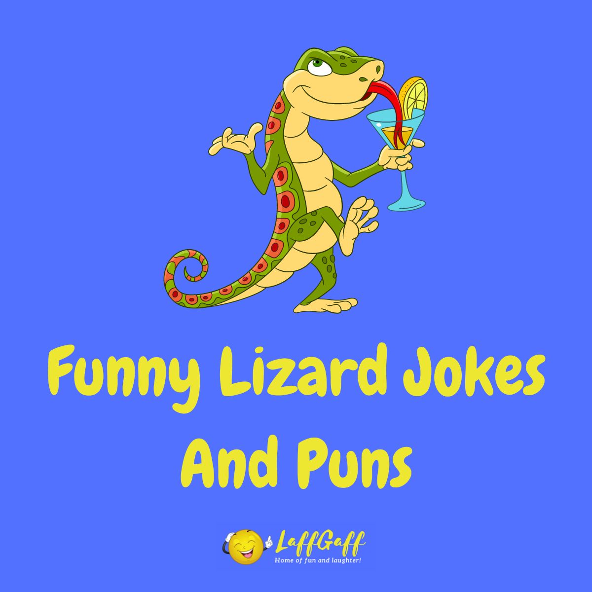 Featured image for a page of lizard jokes and puns.