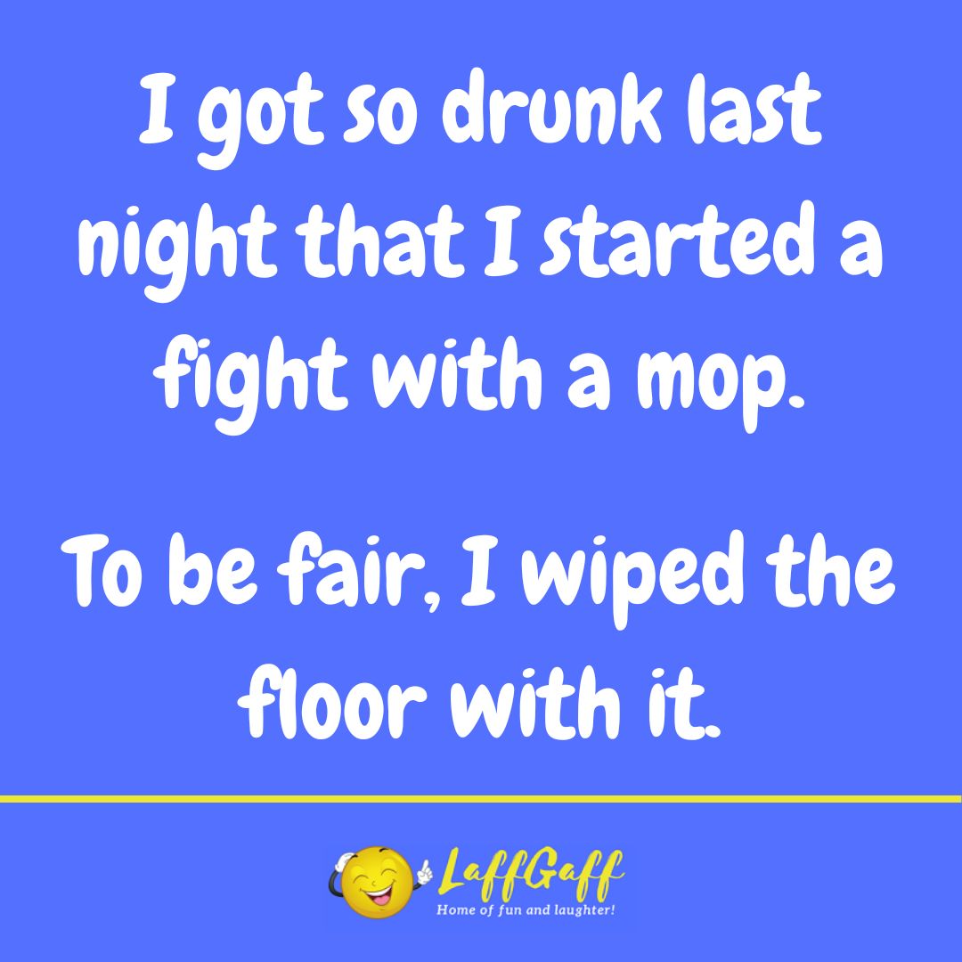 Mop fight joke from LaffGaff.