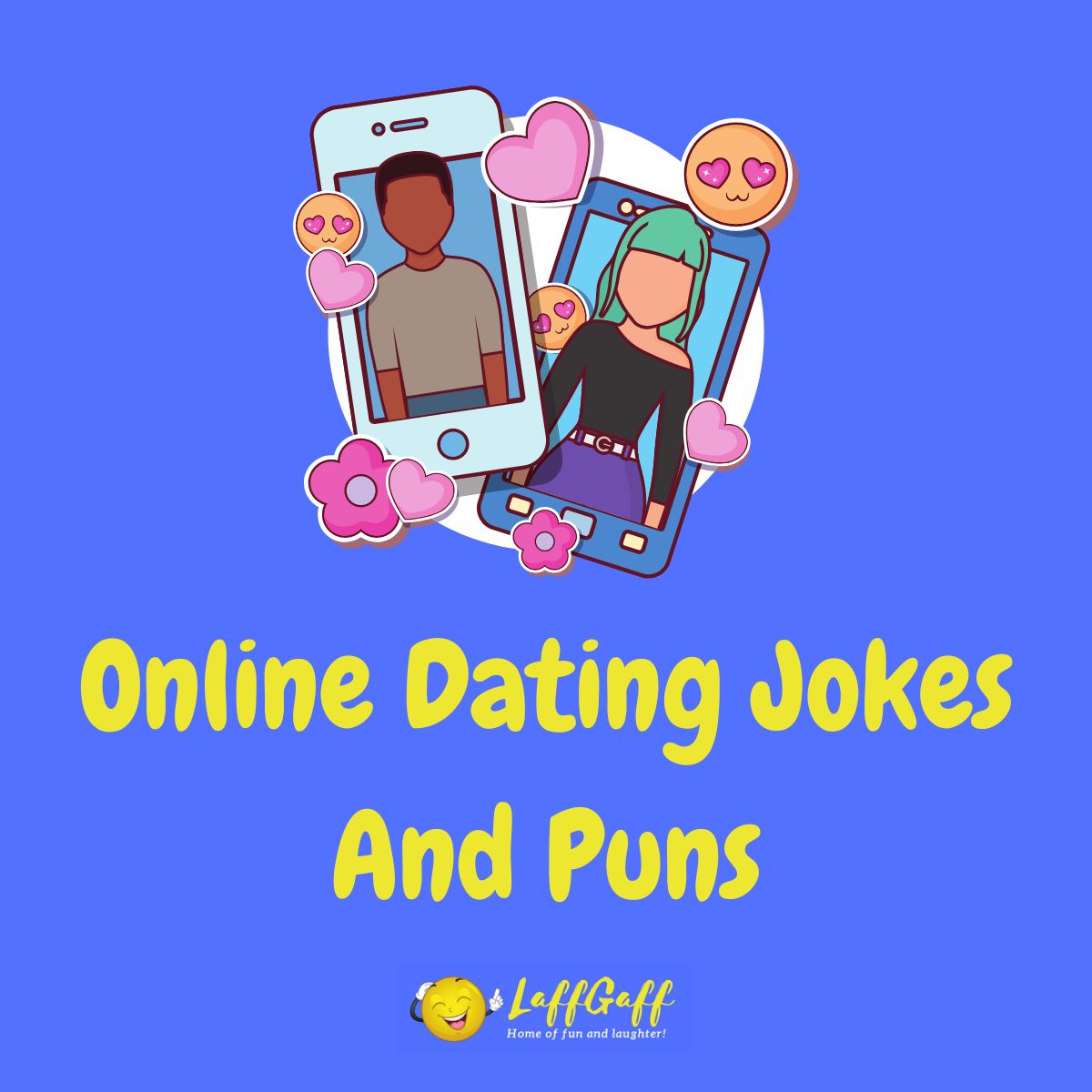 Featured image for a page of online dating jokes and puns.