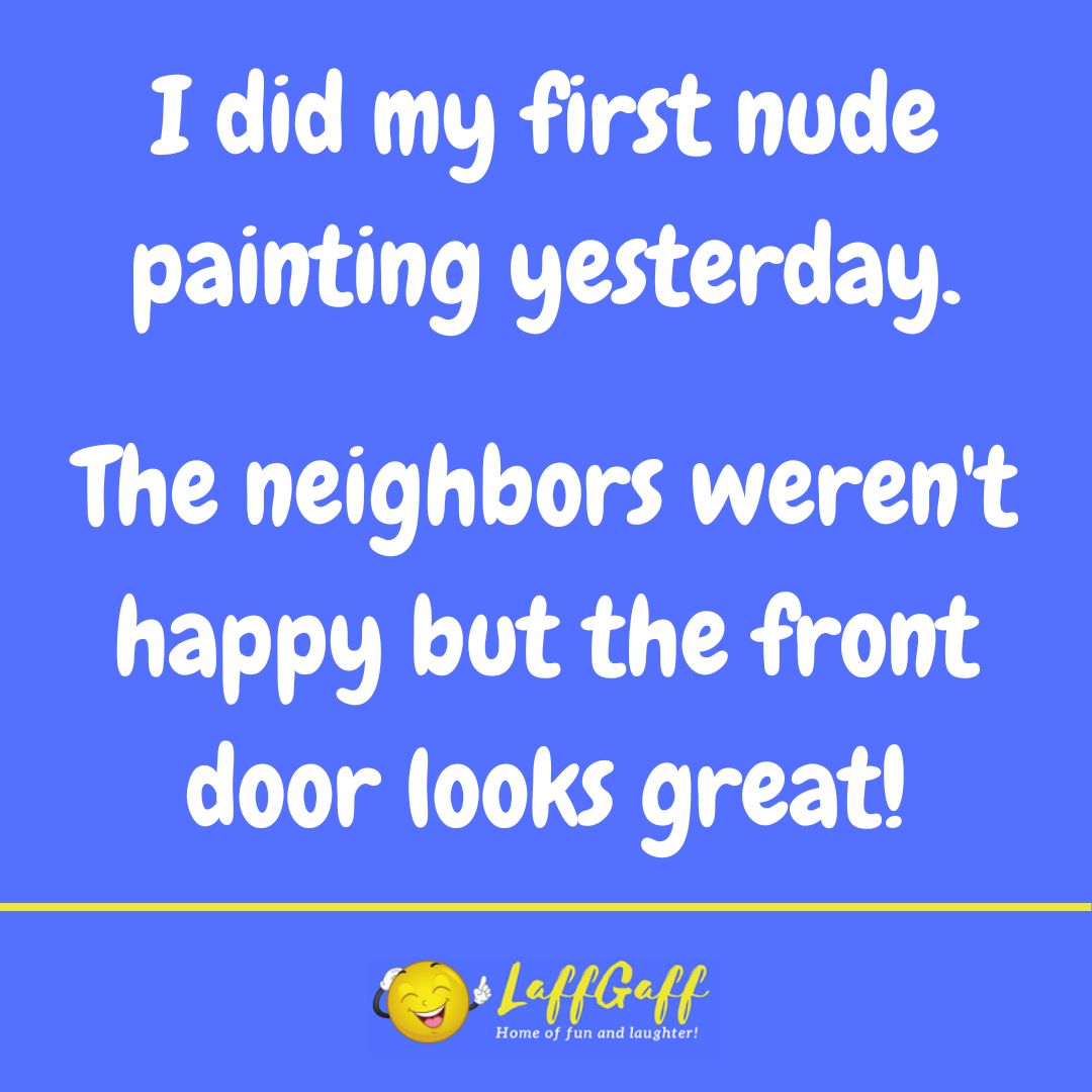 Nude painting joke from LaffGaff.