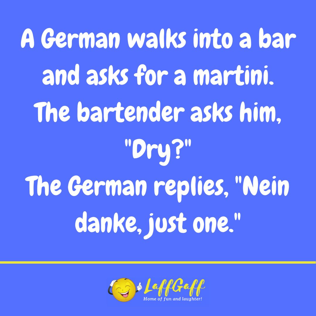 Funny German drinker joke from LaffGaff.