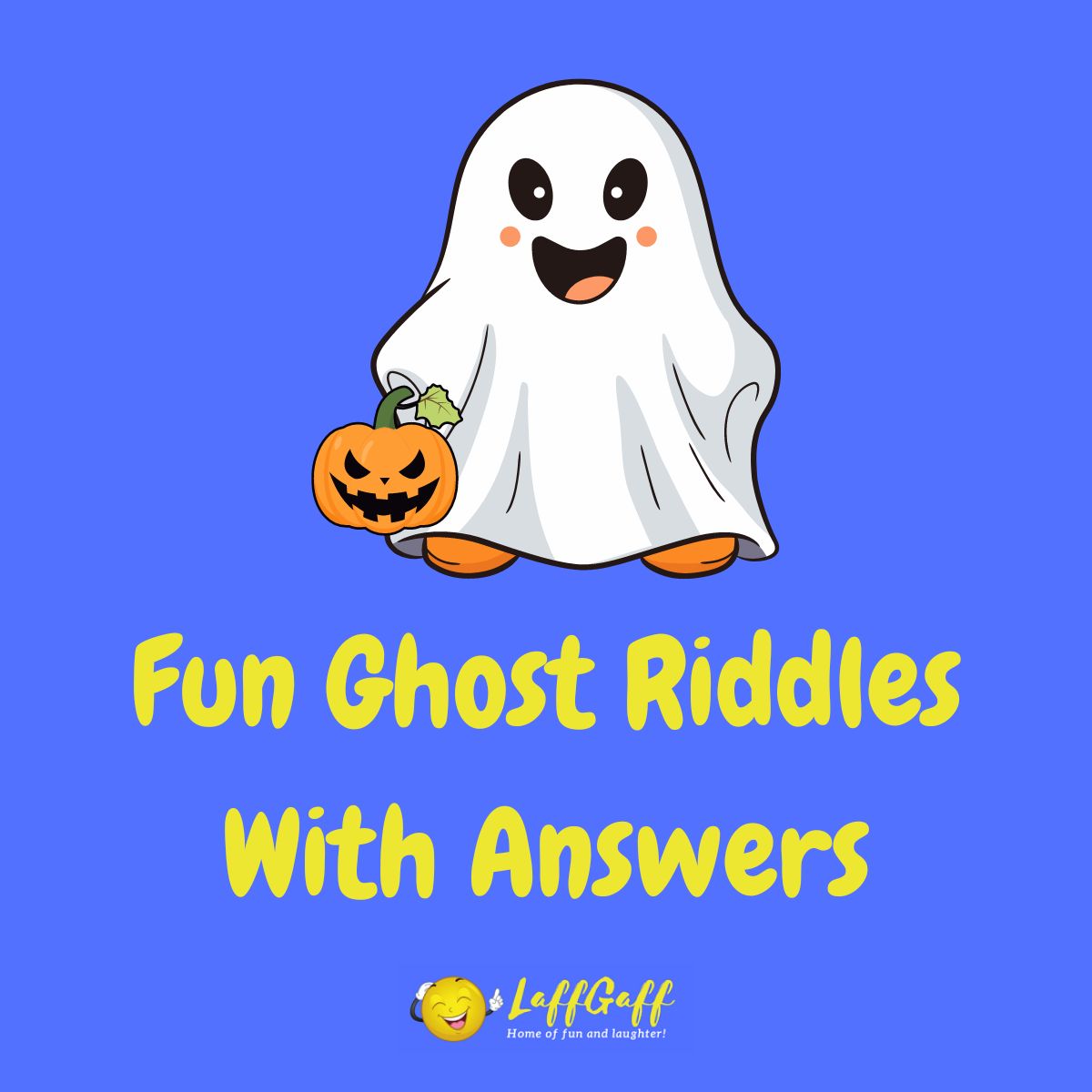 Featured image for a page of fun ghost riddles with answers.