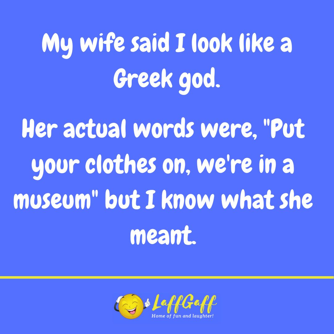 Greek god joke from LaffGaff.