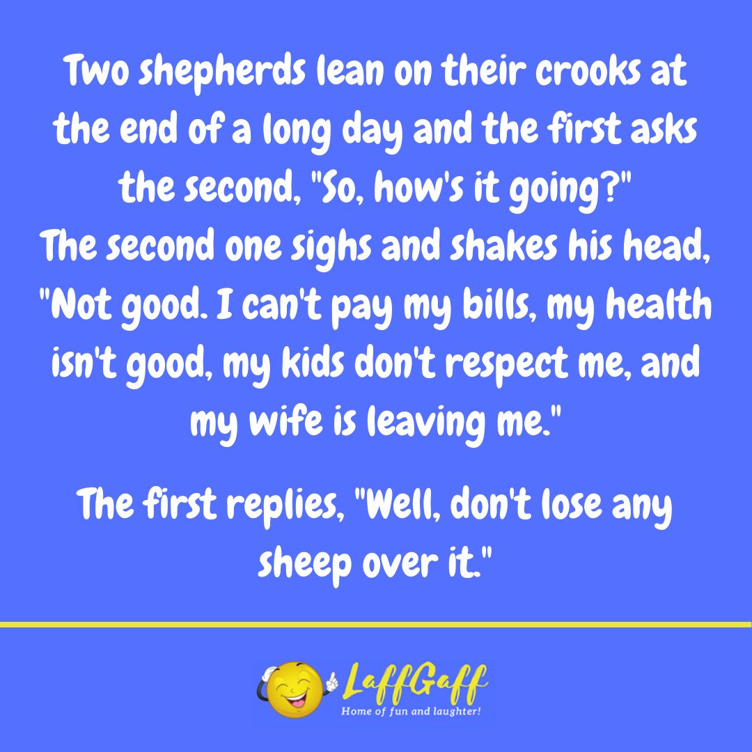 Two shepherds joke from LaffGaff.