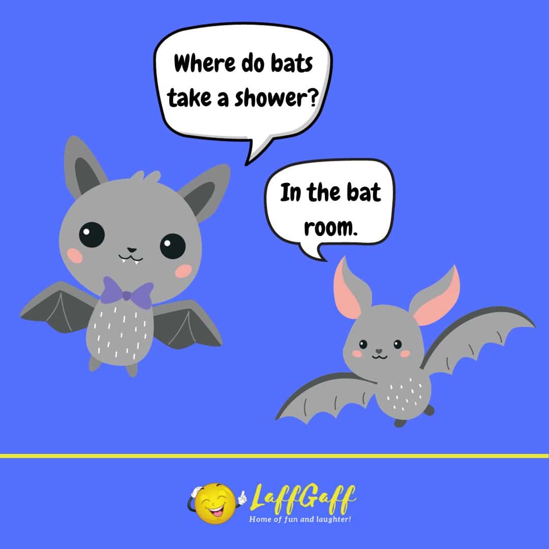 Bat shower joke from LaffGaff.