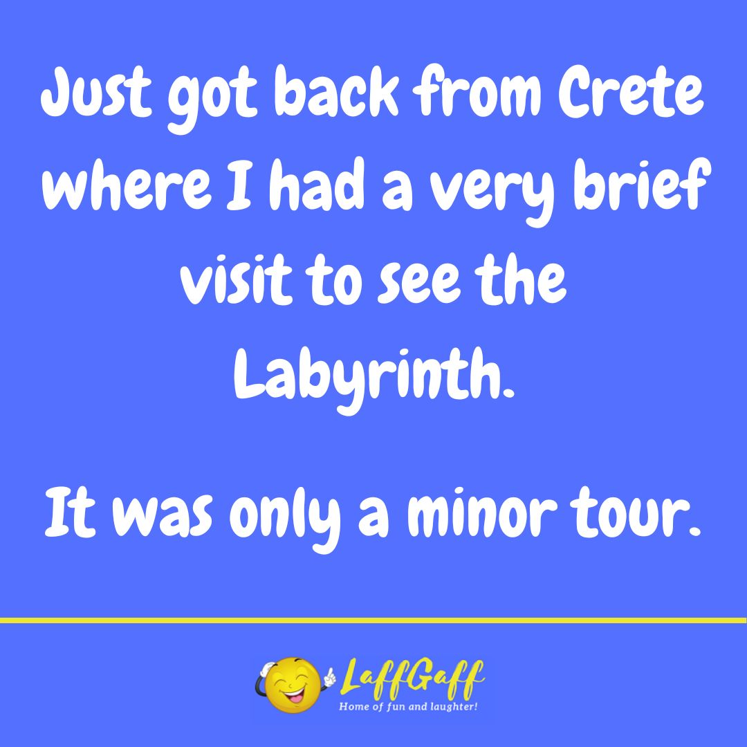 Labyrinth visit joke from LaffGaff.