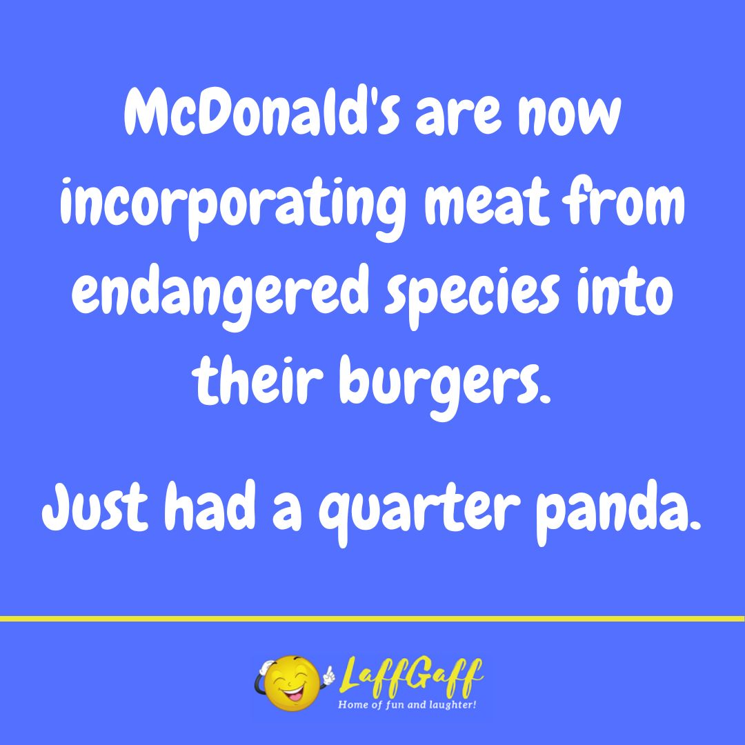 McDonald's burger joke from LaffGaff.