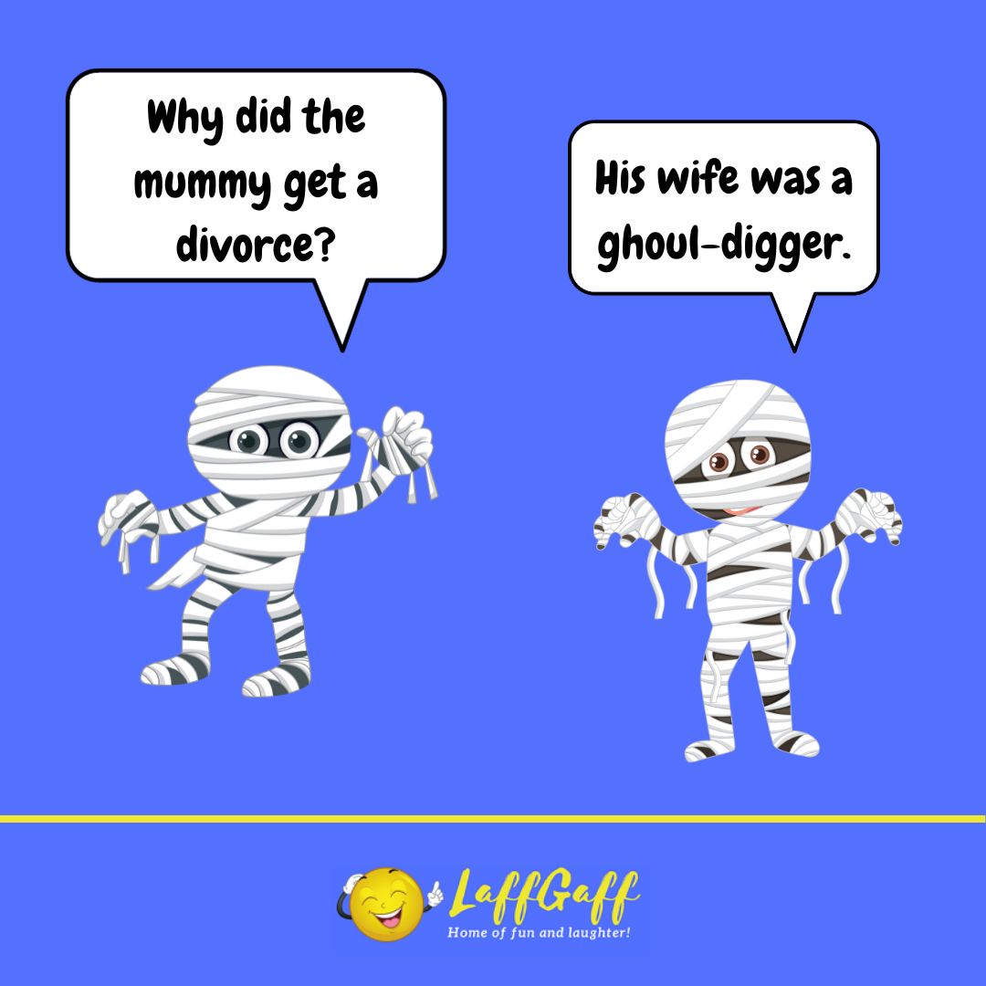 Mummy divorce joke from LaffGaff.