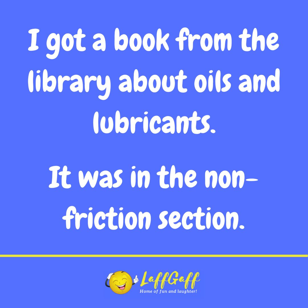 Oils book joke from LaffGaff.