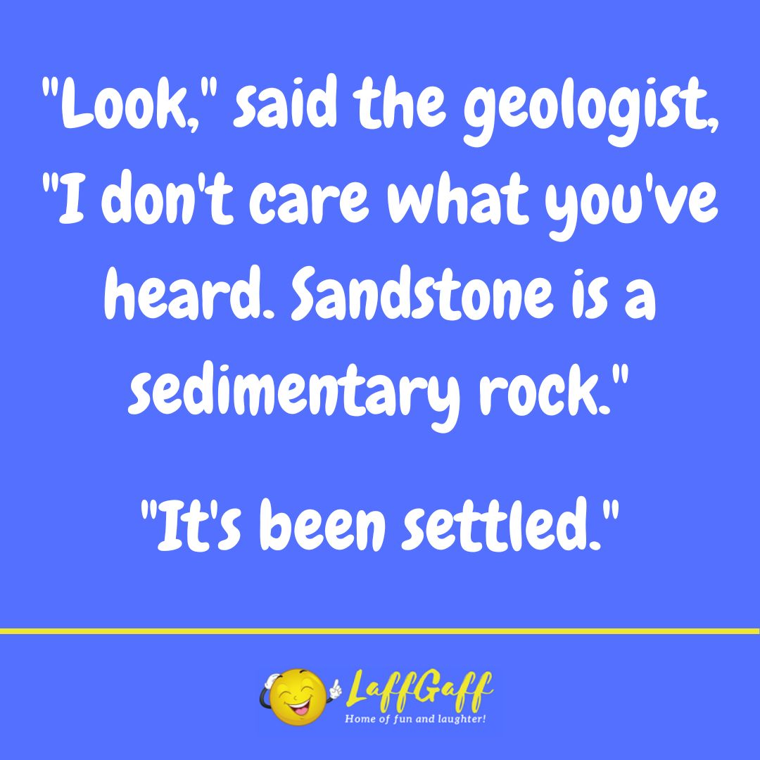 Sedimentary rock joke from LaffGaff.