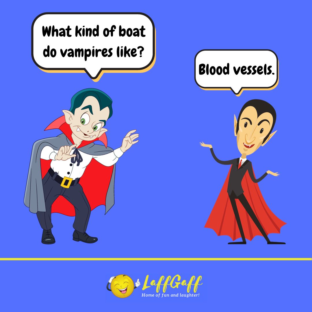 What kind of boat do vampires like joke from LaffGaff.