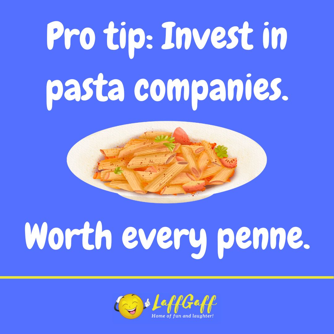 Pasta companies joke from LaffGaff.