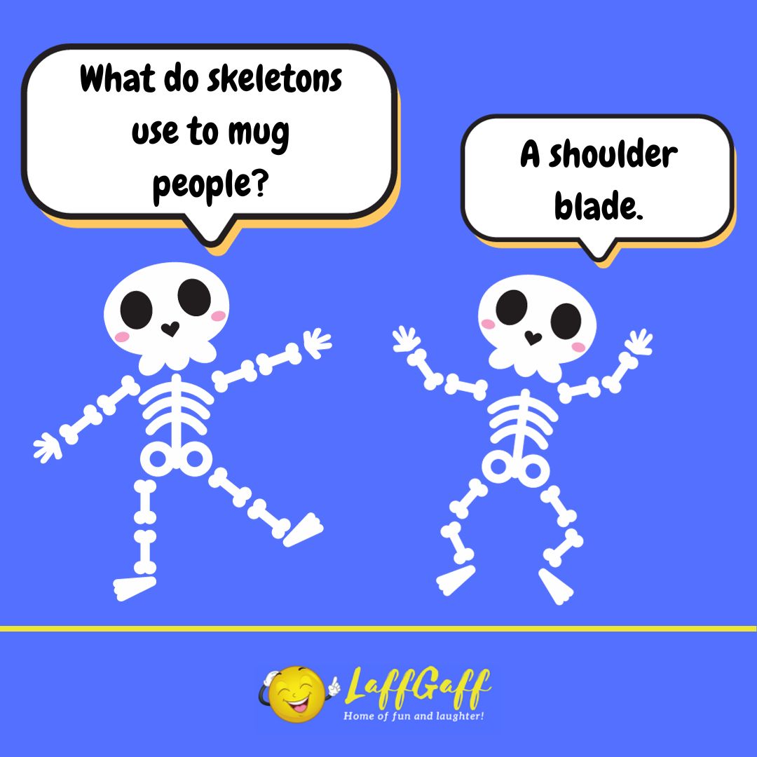 Skeleton mug people joke from LaffGaff.