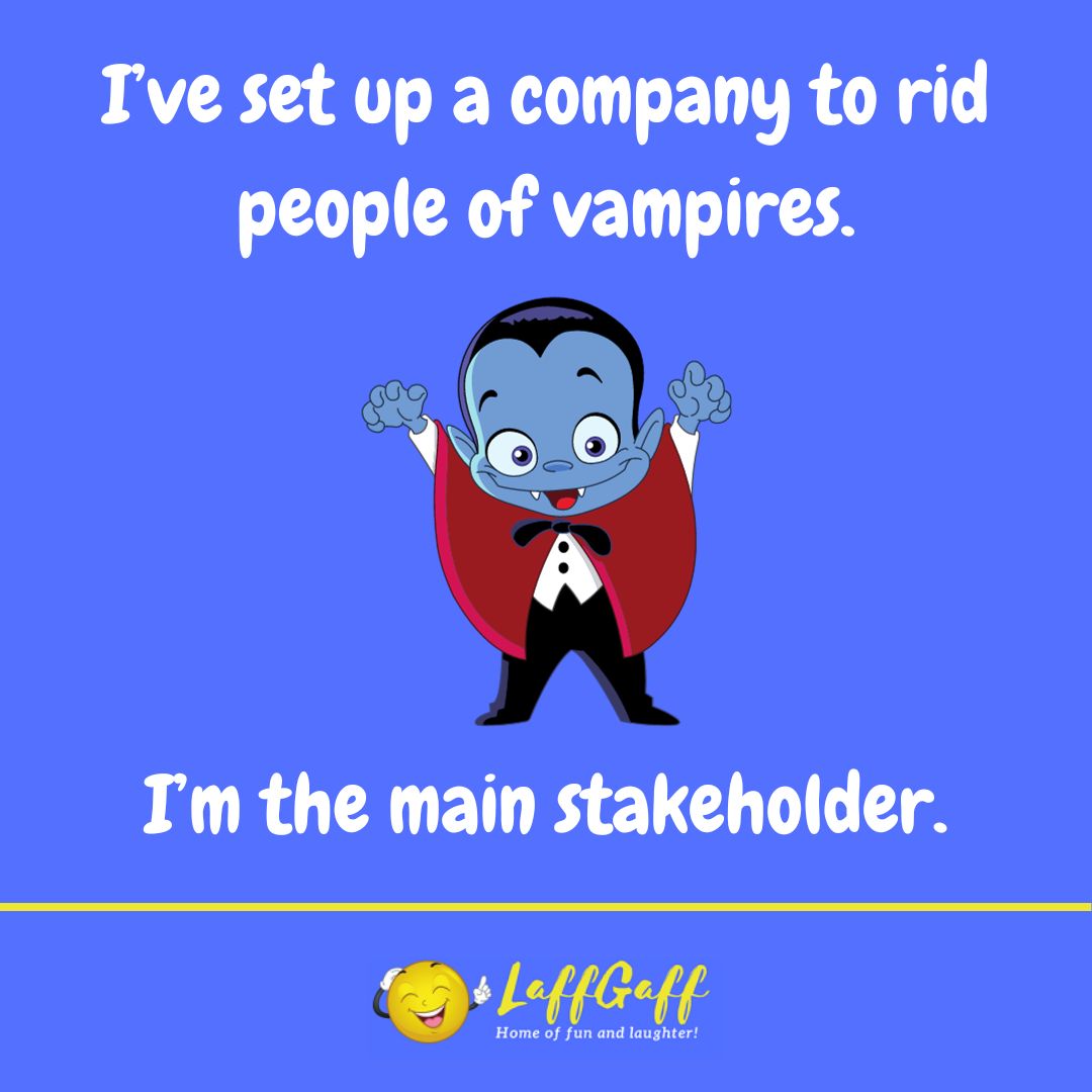 Vampire company joke from LaffGaff.