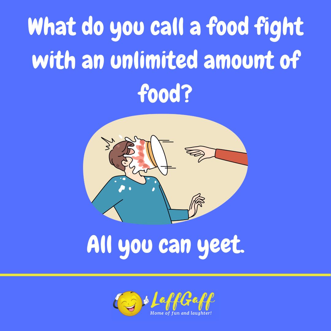 Food fight joke from LaffGaff.