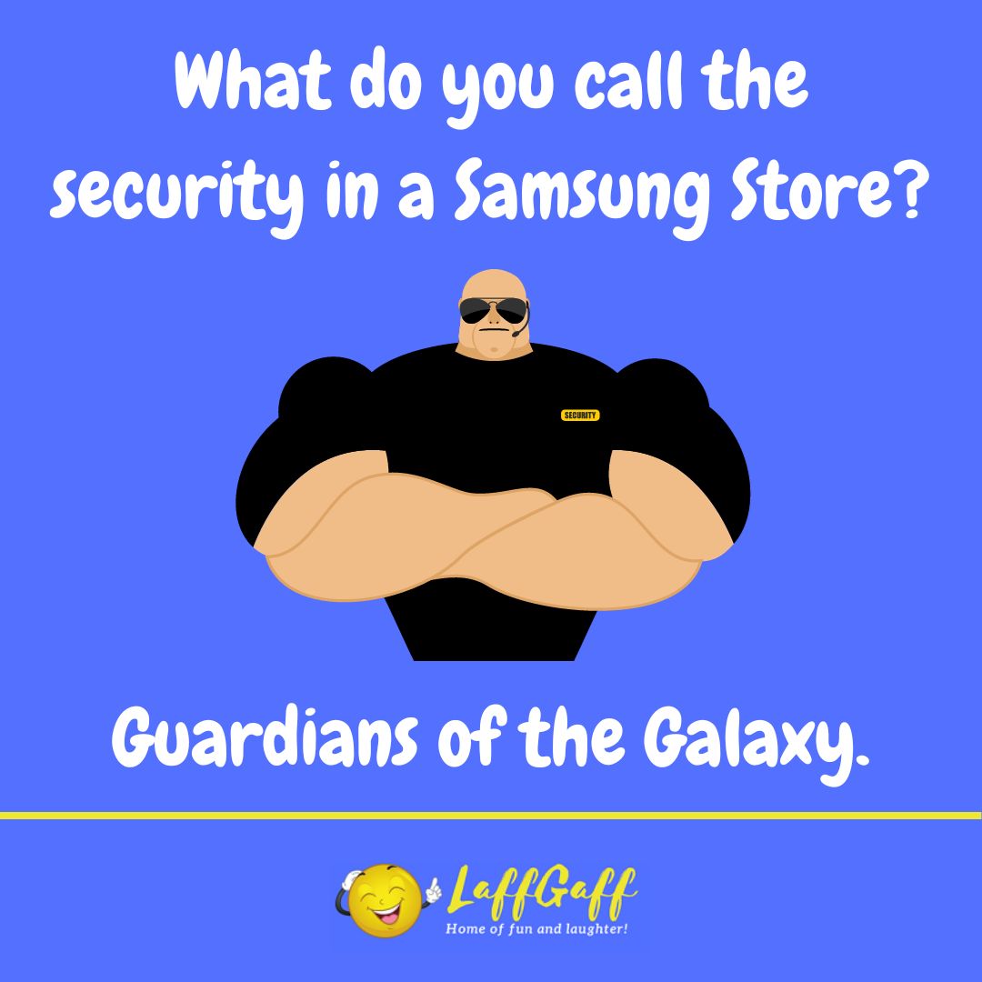 Samsung security joke from LaffGaff.
