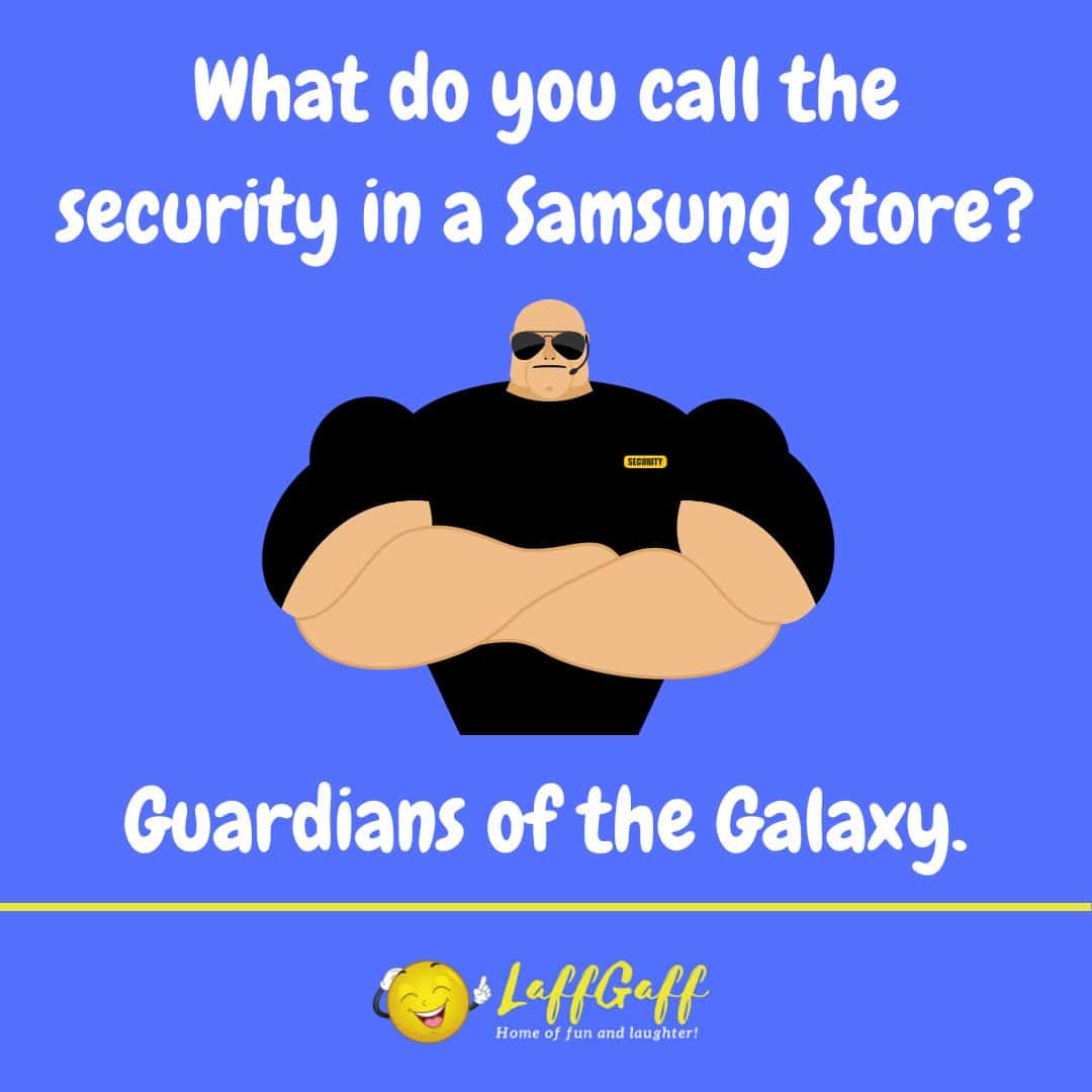 Samsung security joke from LaffGaff.