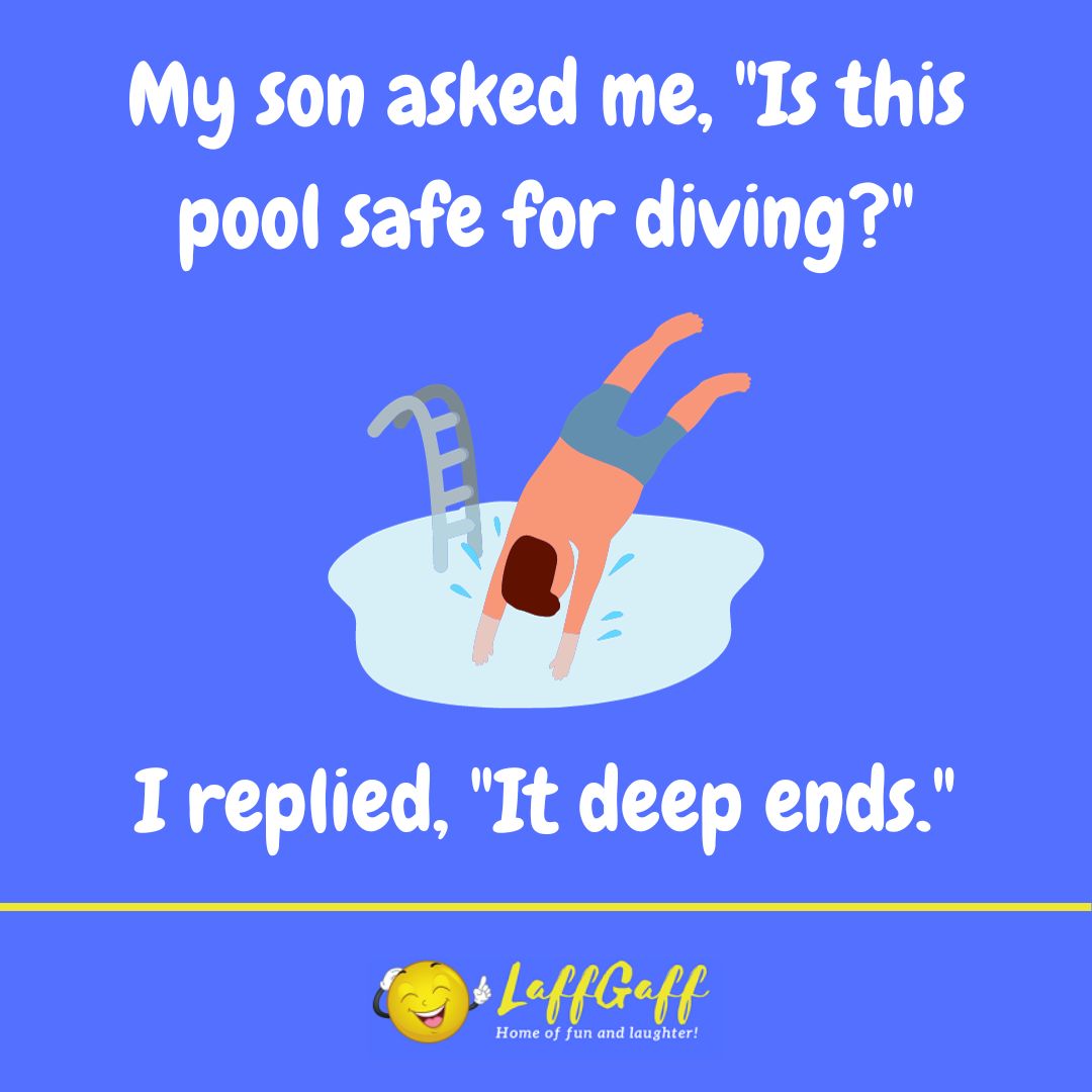 Diving pool joke from LaffGaff.