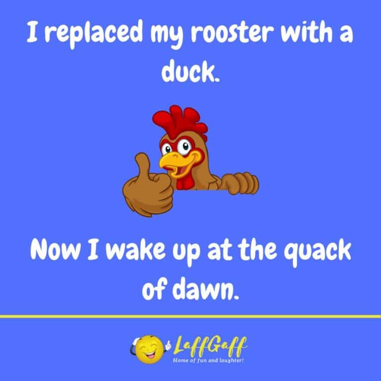 Funny Early Riser Joke! | LaffGaff, Home Of Laughter