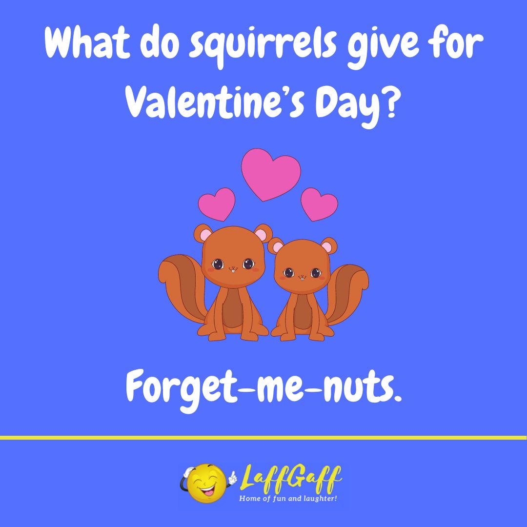 Valentine's Day squirrels joke from LaffGaff.