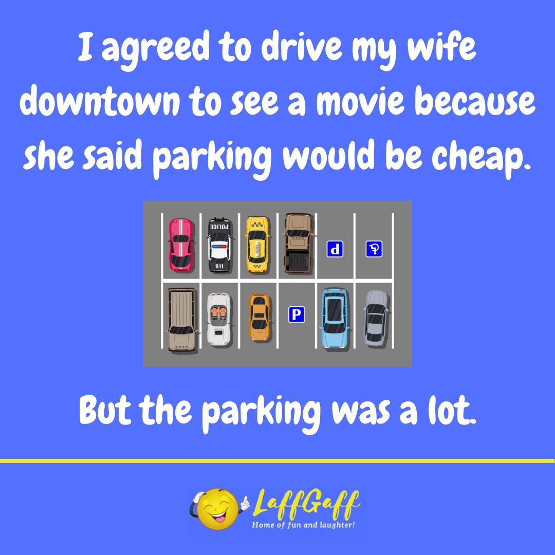 Cheap parking joke from LaffGaff.