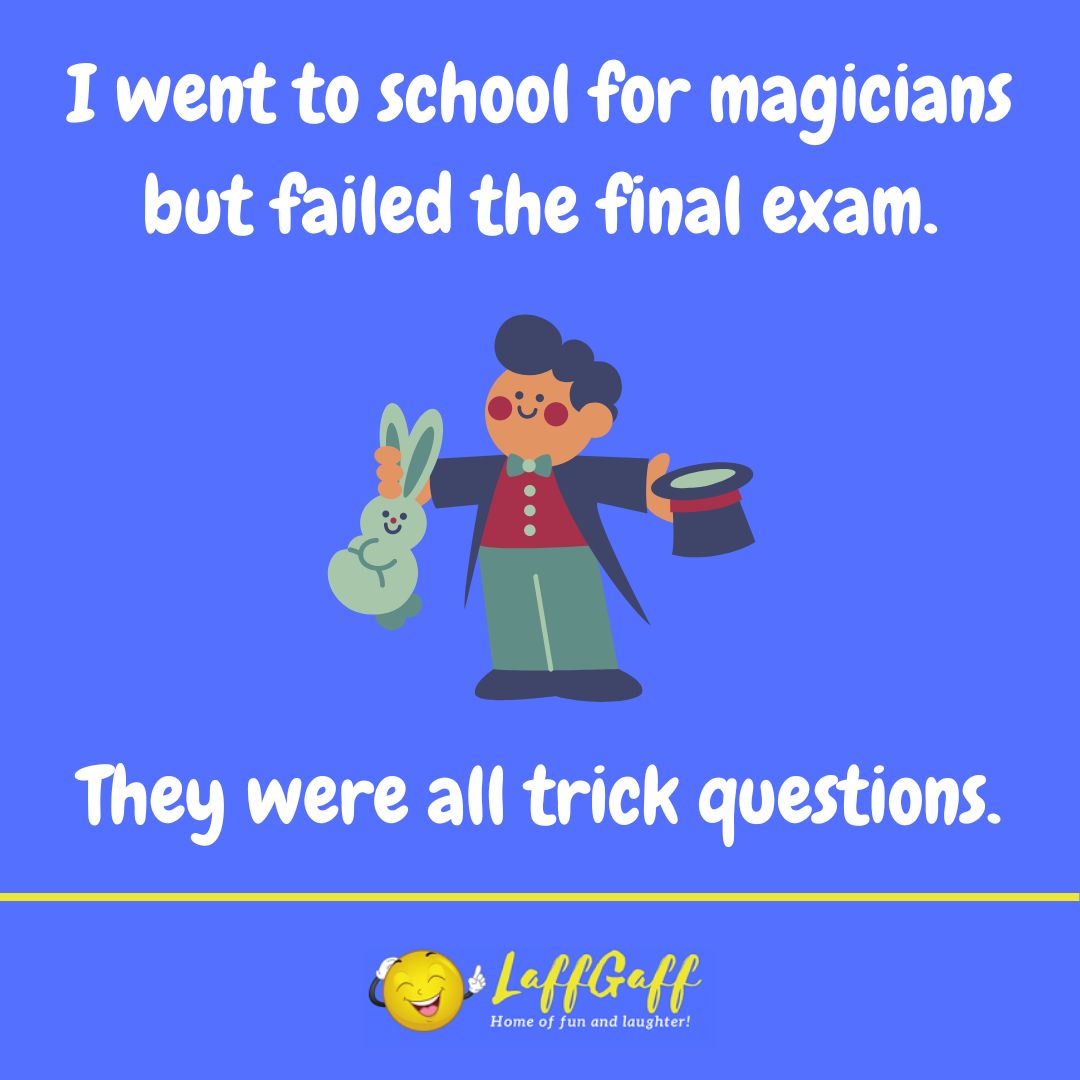 Magician school joke from LaffGaff.