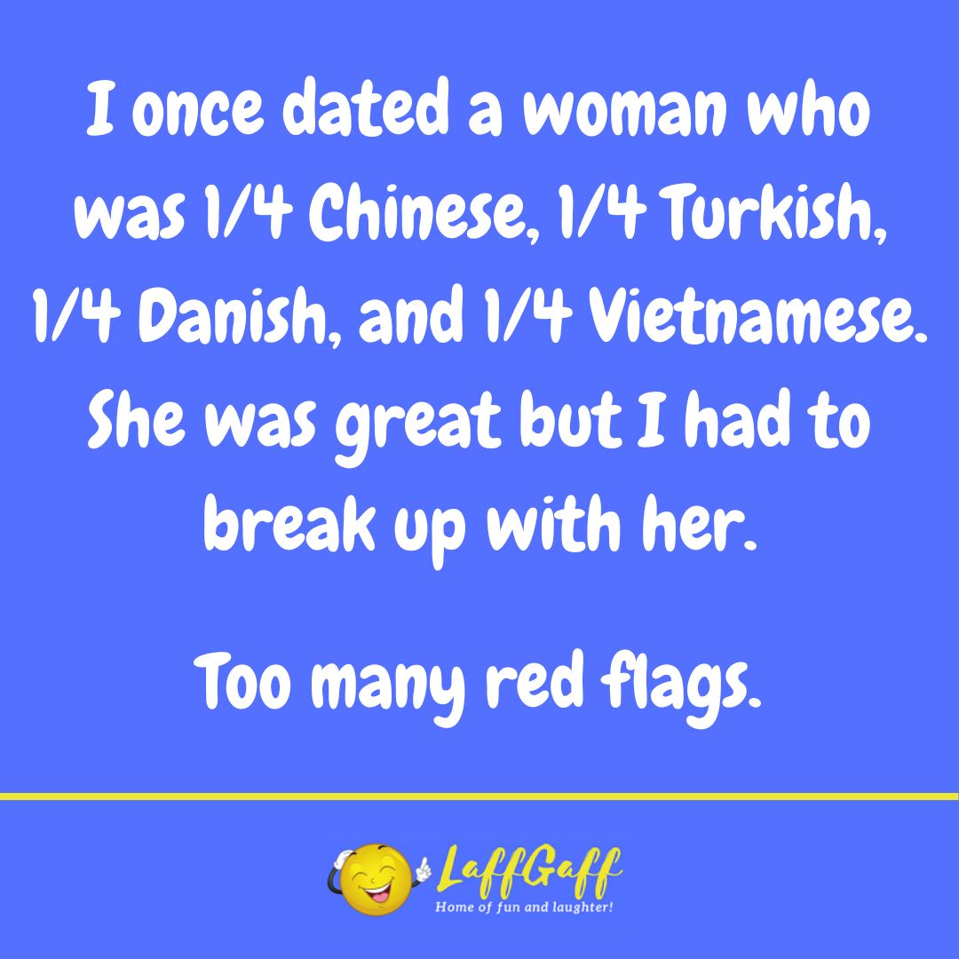 Red flags joke from LaffGaff.
