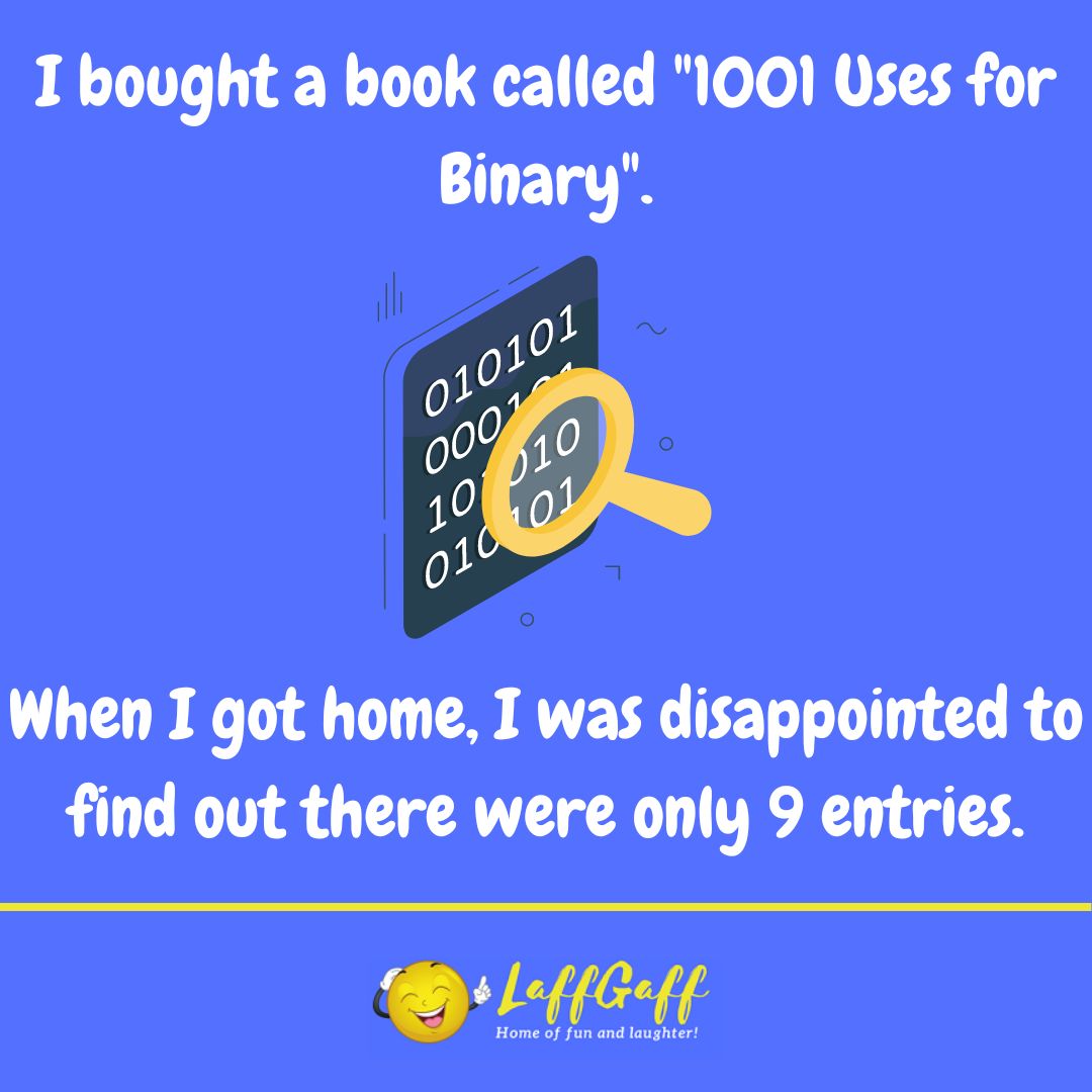 Binary book joke from LaffGaff.