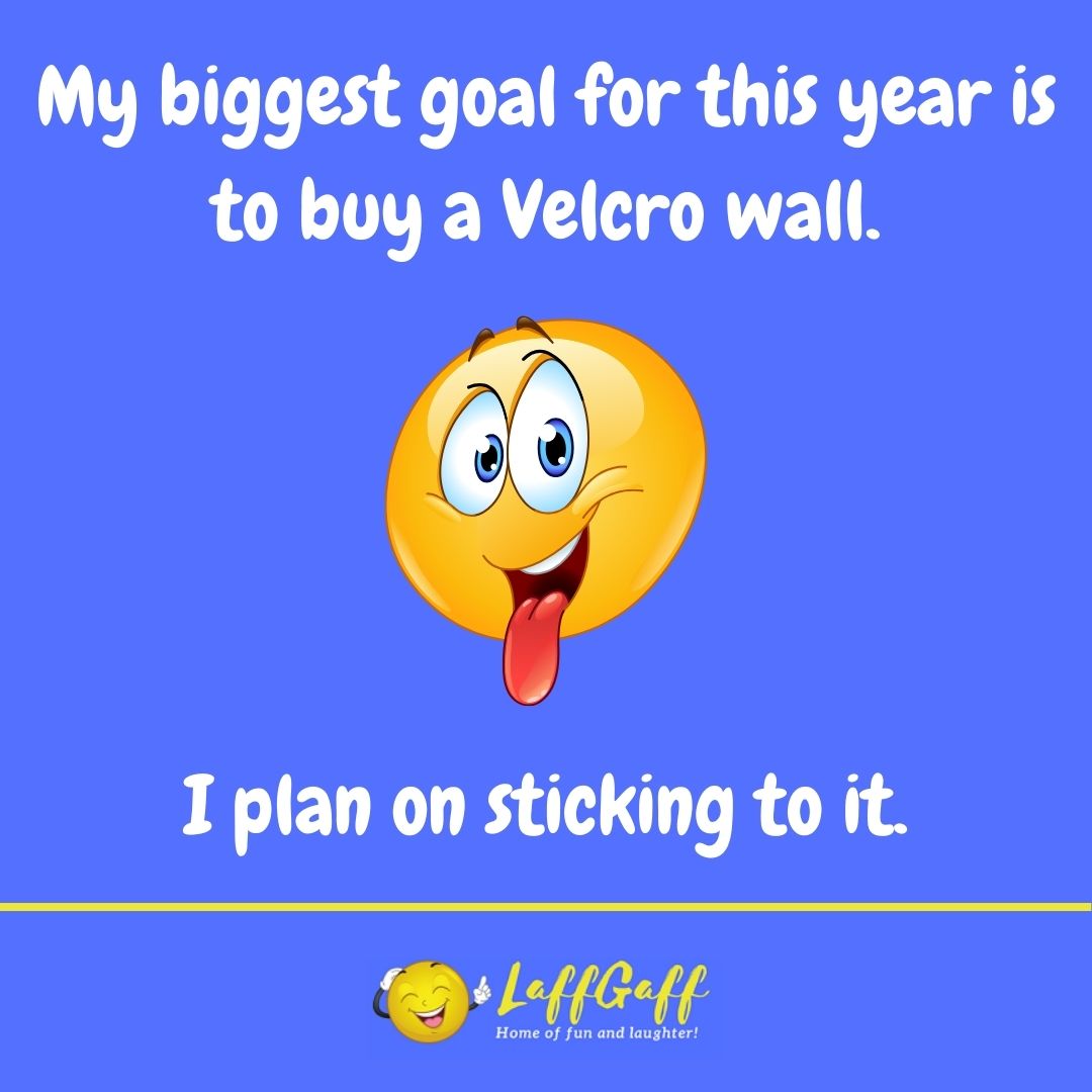 Velcro wall joke from LaffGaff.
