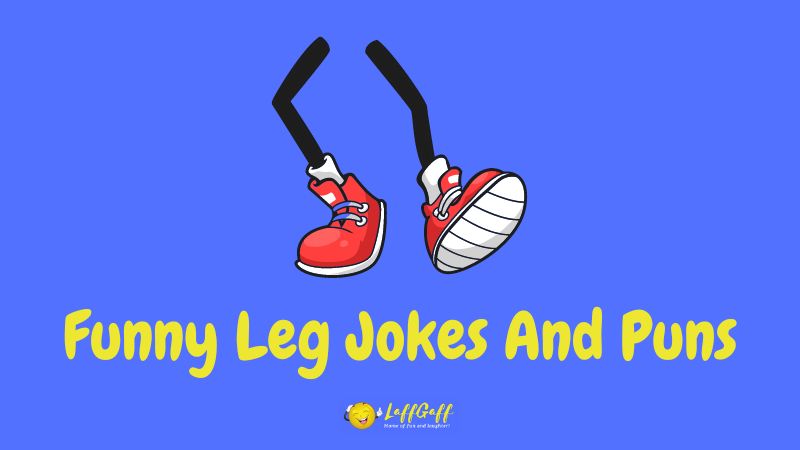 Header image for a collection  of leg jokes and puns.