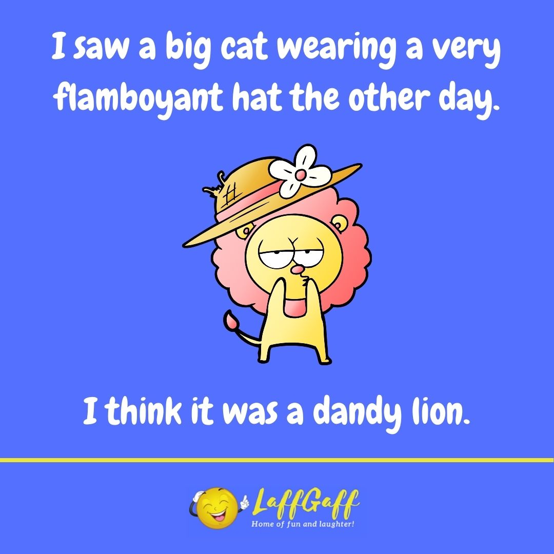 Flamboyant hat joke from LaffGaff.