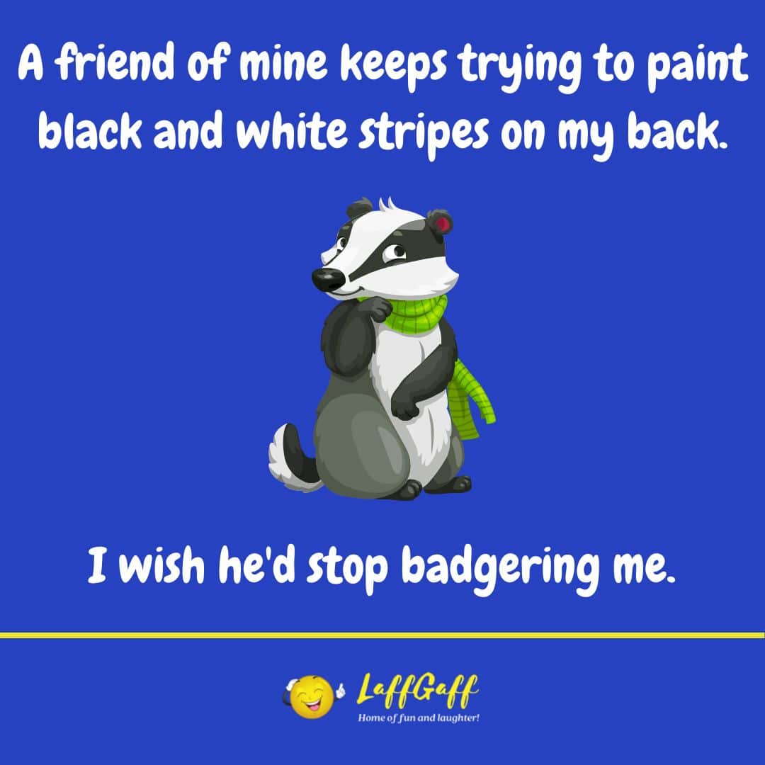 Black and white stripes joke from LaffGaff.