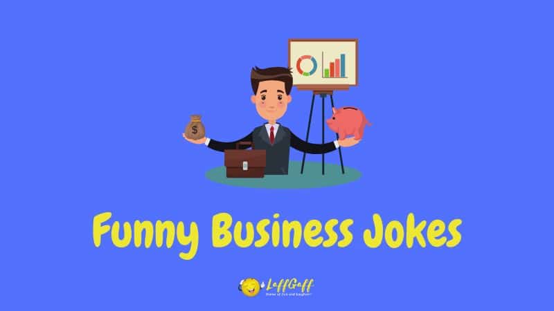Header image for a collection of business jokes.
