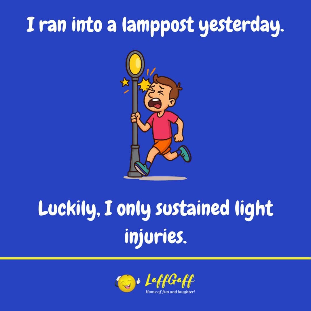 Lamppost joke from LaffGaff.