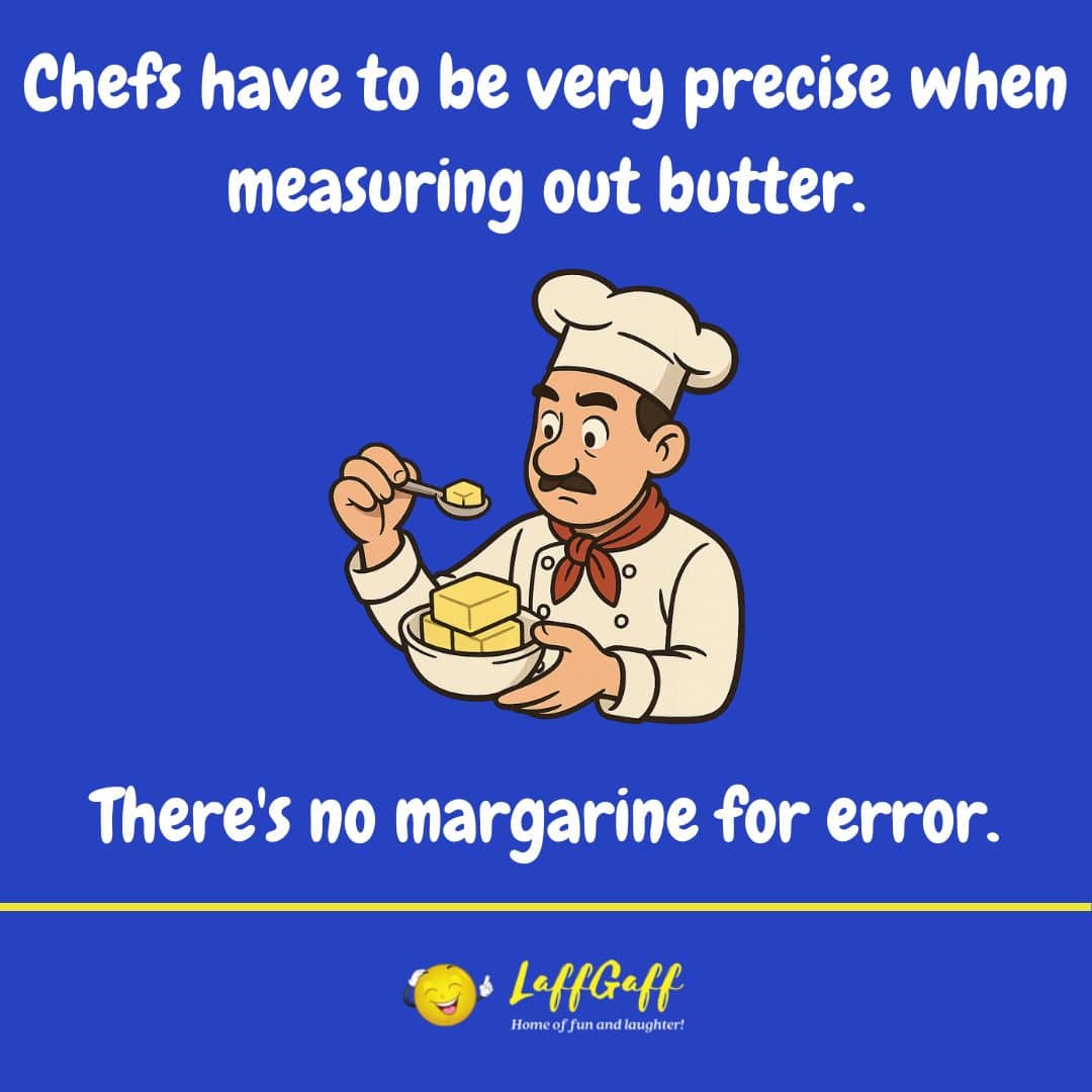 Chef precision joke from LaffGaff.